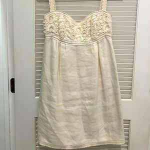 Cream linen Dress